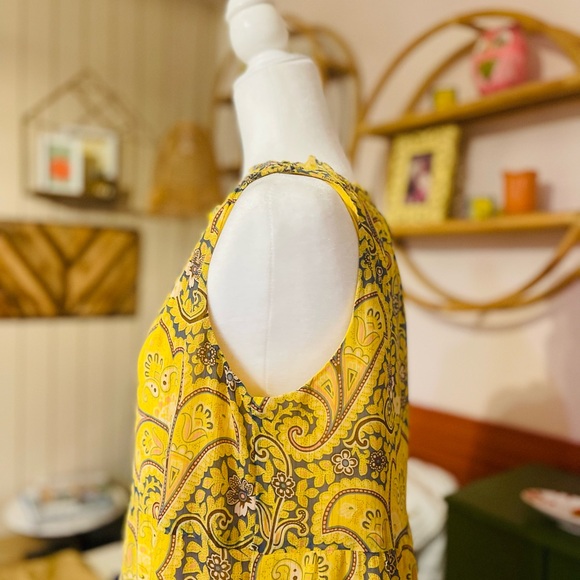 LOFT Yellow Paisley Mini Sundress - Picture 3 of 6